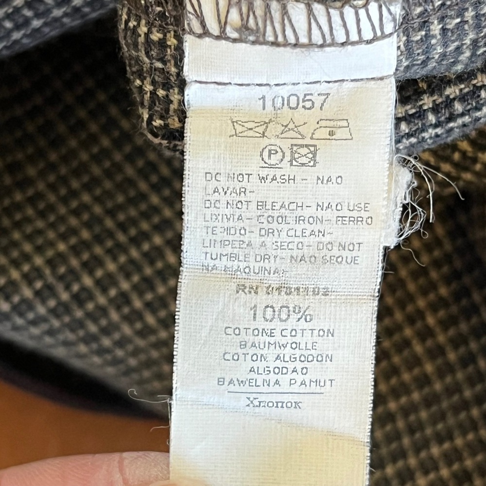 Stefanel Italy Skirt Small Brown Plaid A-Line Preppy Classic - Picture 9 of 11
